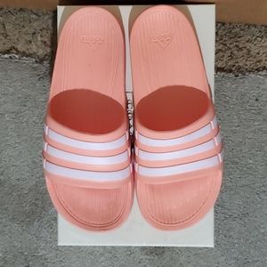 Neon Adidas Slides